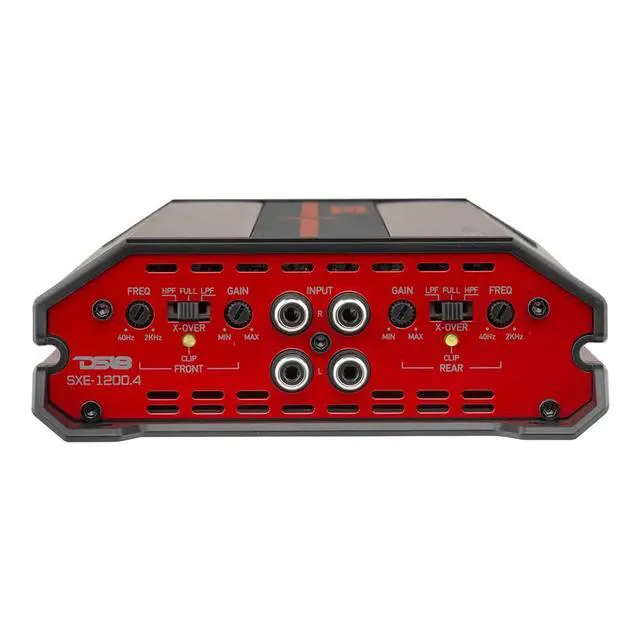 Alt view image 6 of 6 - SXE-1200.4/RD Car Amplifier Stereo Full-Range Class A/B 4-Channel 60x4 RMS @4 OHM 1200 Watts - Powerful and Compact Amp for Speakers in Car Audio System