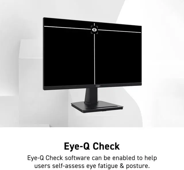 Alt view image 5 of 6 - PRO MP225V, 22-inch, 1920 x 1080 (FHD) Computer Monitor, 100Hz, Adaptive-Synch, HDMI, Video Port, Low Blue Light, Eye-Q Check, VESA Mountable, Tilt, 1ms, Black