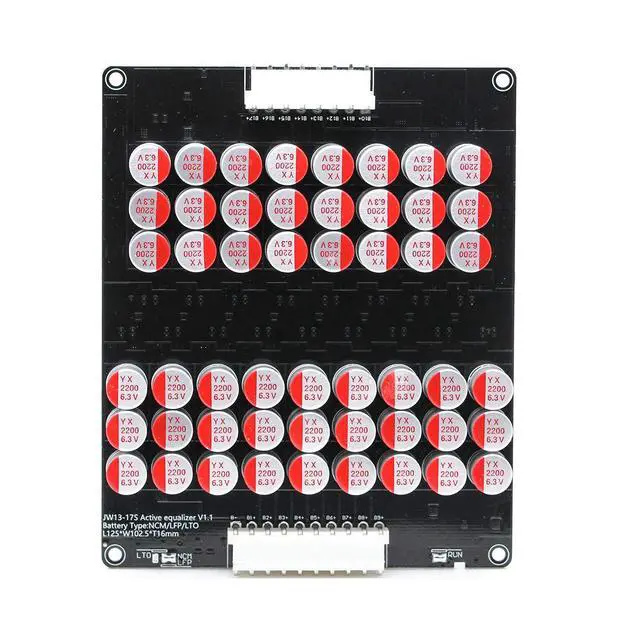 Alt view image 3 of 6 - 13S 14S 15S 16S 17S 5A Active Equalizer Balancer LFP Lifepo4 Lithium Li-ion Lipo/Titanate LTO Battery Energy Transfer Active Equalization Module Capacitor Faster Whole Group Balancing