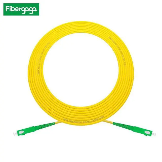 Alt view image 5 of 6 - 100m(328ft) OS2 SC/APC to SC/APC Fiber Patch Cable Single Mode, Simplex, Length Option: 0.5M(1.6ft)-100m(328ft) 9/125µm 2.0mm Diameter Internet Fiber Optic Cable, OS1/OS2 Compatible