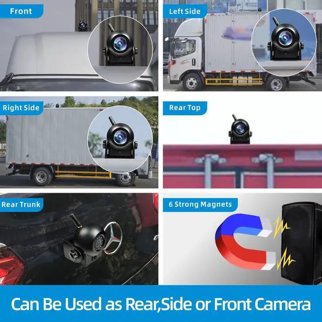 Alt view image 4 of 6 - Upgraded Wireless Backup Camera Magnetic Hitch, 4000mAh Rechargeable Battery Powered WiFi Rear View Camera, 720P IP68 Waterproof Reverse Camera for Truck/RV/Camper/Trailer for iPhone iPad Android