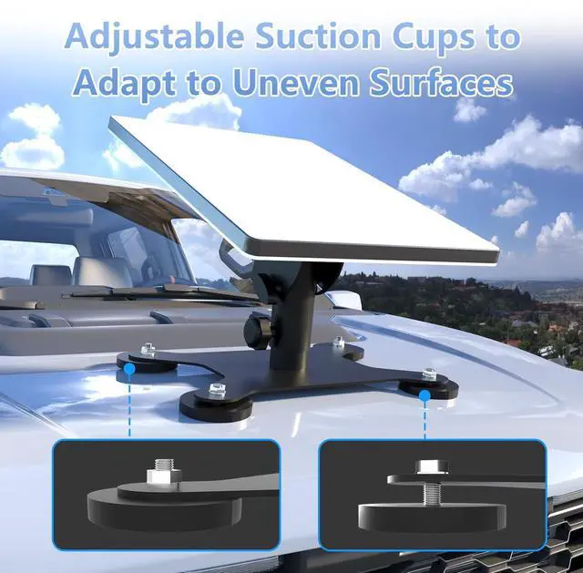 Alt view image 5 of 6 - Starlink Mini Mount, Magnetic with 200lbs Heavy Duty Magnet Base, Up to 45° Angle Adjustable Lockable Bracket, Stainless Steel Mount for RV, Car, Boat & Truck Starlink Mini Accessories