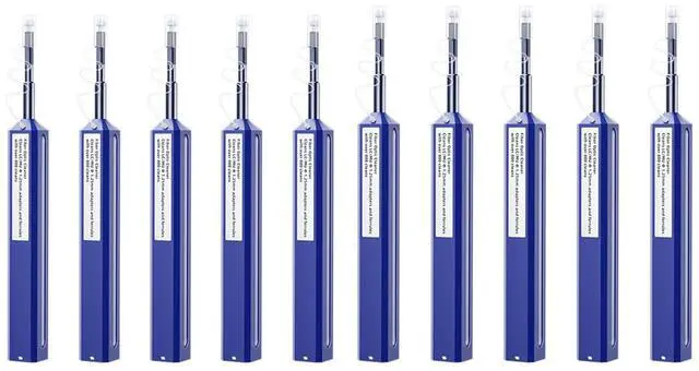 Main image of LC Fiber Cleaner Pen - 10 Pack - 1.25mm LC Fiber Optic Cleaning Pen with Dual Action Connector Cleaner & Endface Cleaning Action
