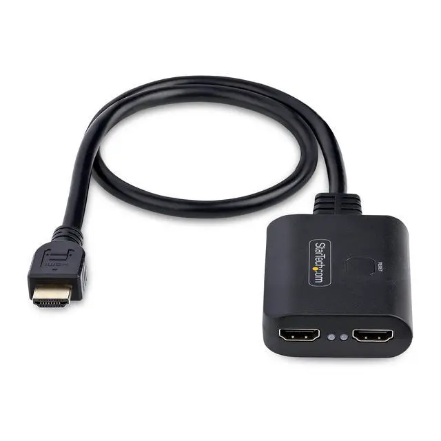 Alt view image 3 of 6 - 2-Port HDMI Splitter, 4K 60Hz HDMI 2.0 Video, 4K HDMI Splitter 1 In 2 Out, 1x2 HDMI Display/Output Splitter, HDR/HDCP