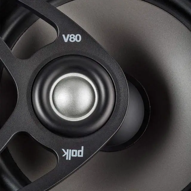 Alt view image 5 of 5 - V80 Vanishing in-Ceiling Speaker (Single), Ideal for All Rooms, Features Polypropylene Cone Driver, Swivel Mount Silk Dome Tweeter, Easy Installation, Includes Paintable Magnetic Grille