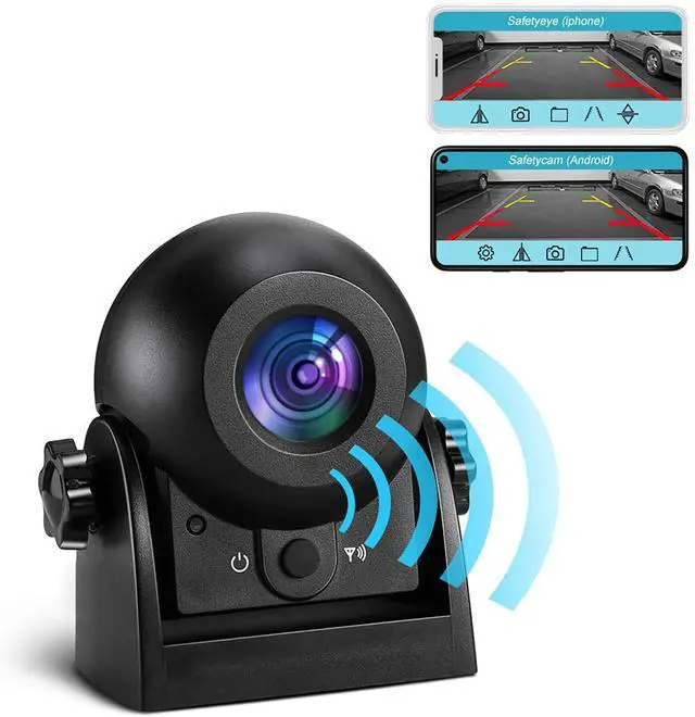 Main image of Wireless Backup Camera,WiFi Magnetic Backup Camera,Rechargeble,IP68 Waterproof,Night Visiong,iPhone APP Bluetooth Rear View Camera for Truck Horse Trailer Hitch Gooseneck Travel Boat Camper RV