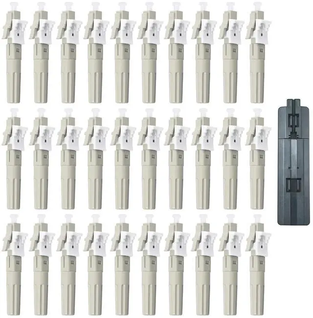 Main image of LC Fiber Optic Cable Quick Connector Fast Connection Adapter for Fiber Cable (30, Grey, LC-925T-P)