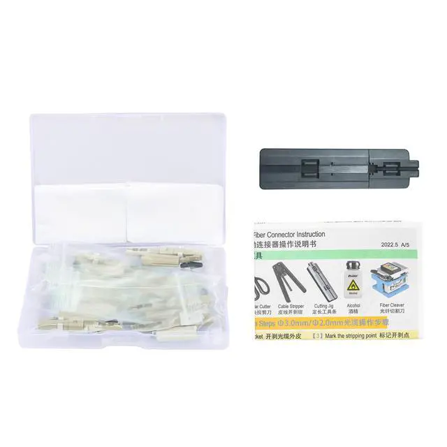 Alt view image 6 of 6 - LC Fiber Optic Cable Quick Connector Fast Connection Adapter for Fiber Cable (30, Grey, LC-925T-P)