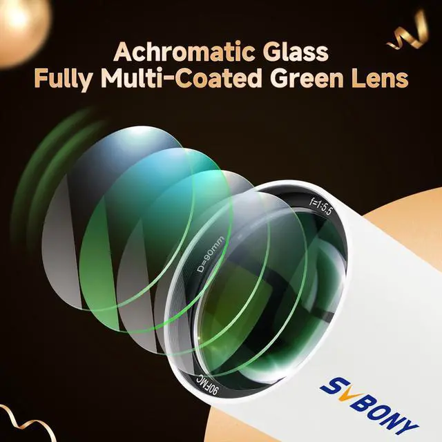 Alt view image 3 of 6 - SV48P Telescope, 90mm Aperture F5.5 Refractor OTA for Adults Beginners, Telescope for Adults & Beginner Astronomers, Telescopes for Deep Sky Astrophotography and Visual Astronomy