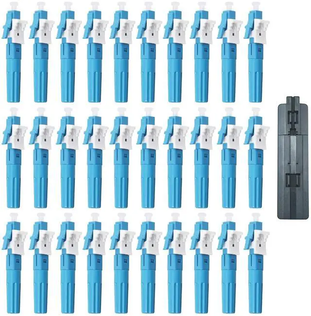 Main image of 30 Pack LC UPC Singlemode Fiber Optic Cable Quick Connector Fast Connection Adapter for 0.9/2.0/3.0/2.0 * 1.6/2.0 * 3.0mm Fiber Cable