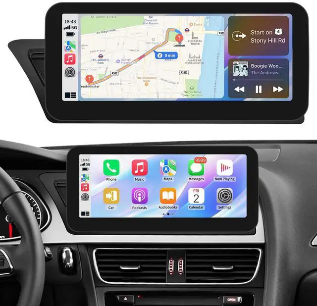 Main image of 10.25 Inch Touchscreen for Audi A4 (2009-2015) with 3GMMI Wireless CarPlay/Android Auto, Car Radio Receiver, Multimedia, Bluetooth, Car Stereo, Navigation