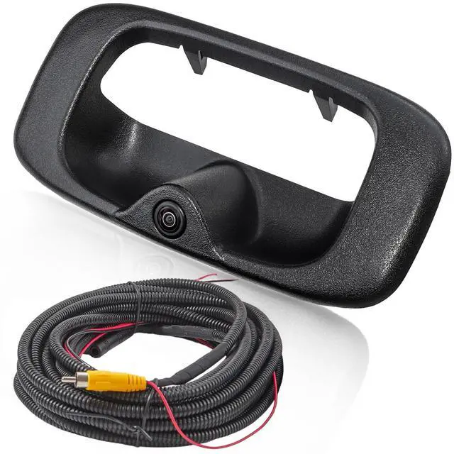 Main image of Tailgate Handle Backup Camera for 1999-2006 Chevy Silverado GMC Sierra 1500 2500 3500 HD Classic Tailgate Reversing Rear View Back Up Camera RCA Plug, Replaces# 15228539, GM1915105, GM1916102