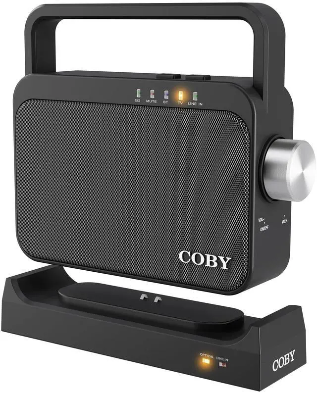 Main image of Wireless TV Speaker for Seniors & Hard of Hearing Portable TV Audio Amplifier with Bluetooth, 100ft Range, 8-Hour Playback, Stereo Sound, Optical/AUX Input, Hearing Assistance for Smart TVs