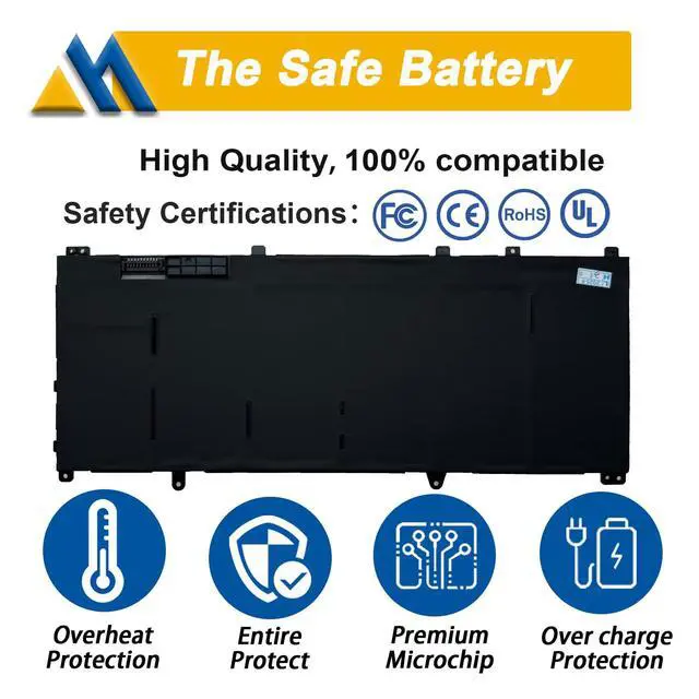 Alt view image 3 of 6 - VG661 Laptop Battery Replace for Dell Alienware X14 R1 Alienware X14 R2 Type P150G P150G001 P15G002 P150G003 P162G P162G001 Series Gaming 0GD3C9 0V4N84 11.4V 80.5Wh 6709mAh