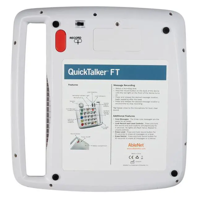 Alt view image 2 of 4 - QuickTalker 12 - Portable Multi-Message Speech Device with FeatherTouch Technology, 48 Messages, 5 Recording Levels, and Durable Design, AAC Communication Device for Non Verbal Kids & Adults