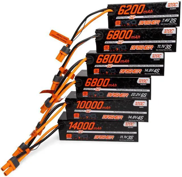 Alt view image 3 of 4 - 14.8V 6800mAh 4S 120C Smart G2 Pro Basher LiPo: IC5, SPMXB4S68