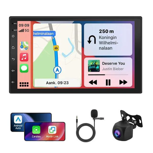 Alt view image 3 of 6 - Android 14 Double Din Car Radio for Chevrolet Colorado 2004 2005 2006 2007 2008 2009 2010 2011 2012, 2+64G 7'' Touch Screen Head Unit Car Stereo w/Carplay Android Auto Bluetooth GPS WiFi FM SWC