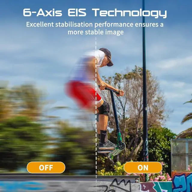 Alt view image 3 of 6 - M90 Action Camera with 64GB Card Action Cam 4K60FPS 64MP WiFi EIS Image Stabilization with Touchscreen Underwater Camera 40m Waterproof 8X Zoom 2.4G Remote Control 2x1350mAh