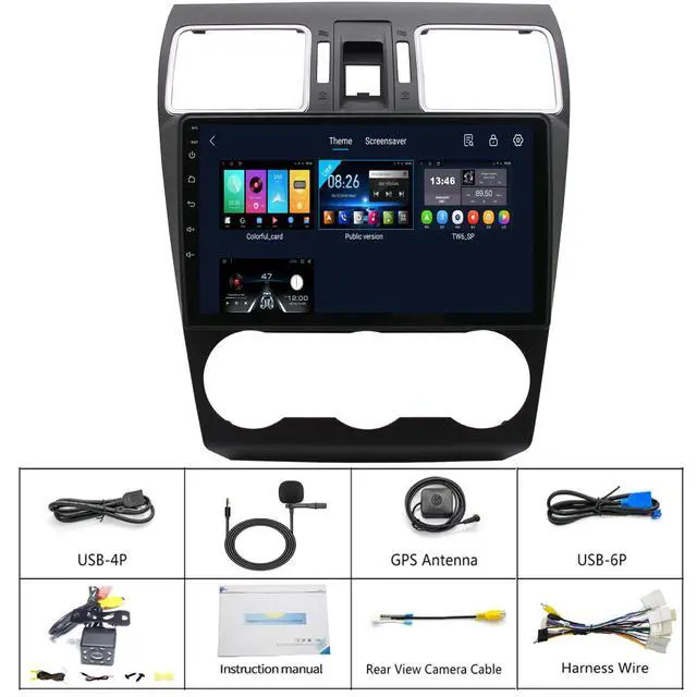 Alt view image 6 of 6 - QLED Screen 8-Core CPU Radio Upgrade for Subaru XV Crosstrek 2013 2014,Impreza 2012 2013 2014,Forester 2014 2015,CarPlay Android Auto Ready,Steering Wheel Control,Free Camera
