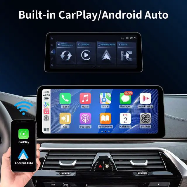 Alt view image 2 of 6 - Wireless CarPlay/Android Auto 10.25/12.3 Inch Touchscreen for BMW 3/4 Series F30/F31/F32/F33/F34/F35/F36 (2013-2015) with NBT System, Car Radio Receiver, Multimedia, Bluetooth, Car Stereo