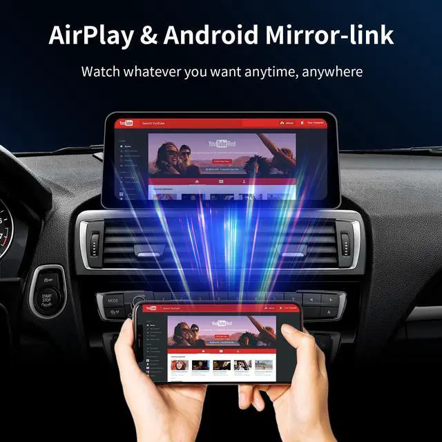 Alt view image 5 of 6 - Wireless CarPlay/Android Auto 10.25/12.3 Inch Touchscreen for BMW 3/4 Series F30/F31/F32/F33/F34/F35/F36 (2013-2015) with NBT System, Car Radio Receiver, Multimedia, Bluetooth, Car Stereo