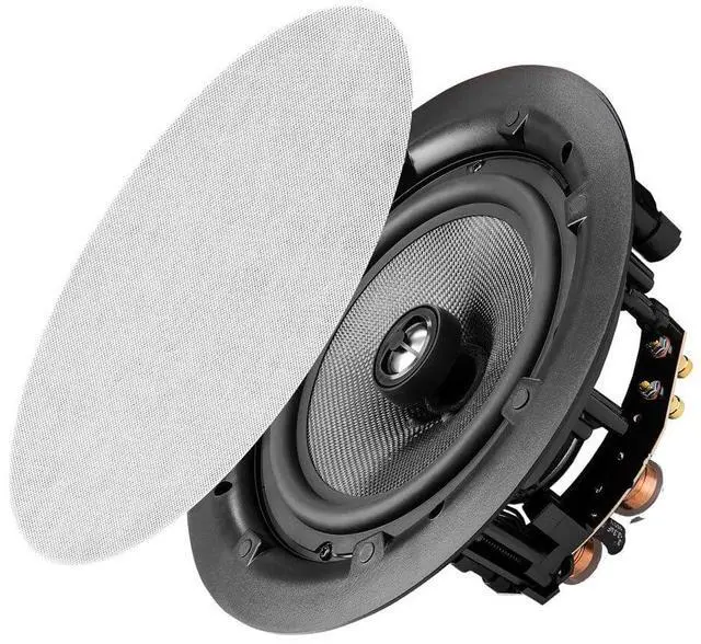 Main image of 8" in Ceiling Speaker Pair 150W, Trimless Magnetic Grille, Pivoting Tweeter, Paintable Grille ACE840