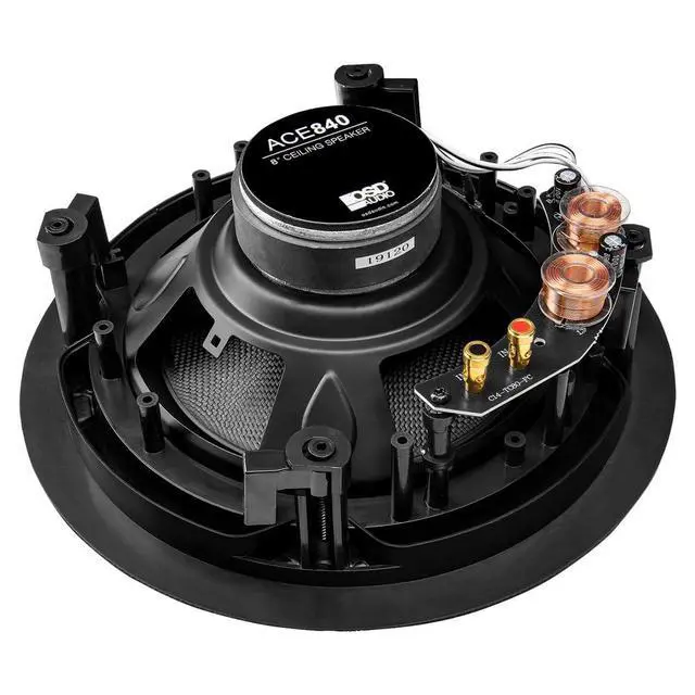 Alt view image 4 of 6 - 8" in Ceiling Speaker Pair 150W, Trimless Magnetic Grille, Pivoting Tweeter, Paintable Grille ACE840