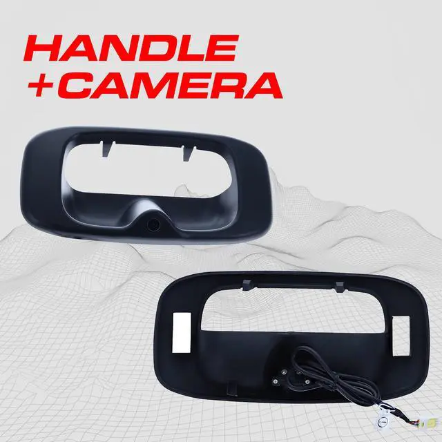 Alt view image 2 of 6 - Black Tailgate Bezel with Backup Camera Replacement for Chevrolet Silverado/GMC Sierra (1999-2006) | IP68 Waterproof | Parking Grid Lines Available | Easy to Install