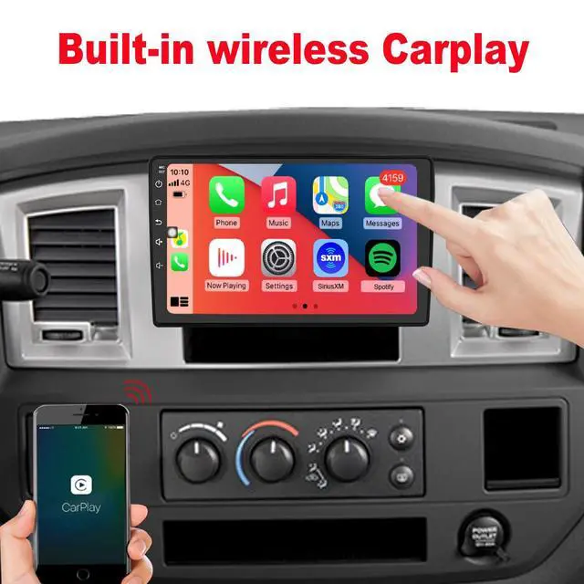 Alt view image 5 of 6 - QLED 8 Core Radio for Dodge RAM 1500/2500/3500 2006 2007 2008 Upgrade Touch Screen Stereo Carplay Android Auto Ready Free Camera