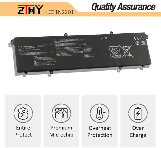 Alt view image 5 of 6 - C31N2201 Laptop Battery Replacement for ASUS Vivobook 15 X1504VA X1504ZA F1504ZA Go 15 E1504FA E1504GA 14 OLED X1405VA 16 M1605YA X1605EA 14X X1403VA 15X M3504YA 16X M3604YA K3604VA TN3604YA 42Wh
