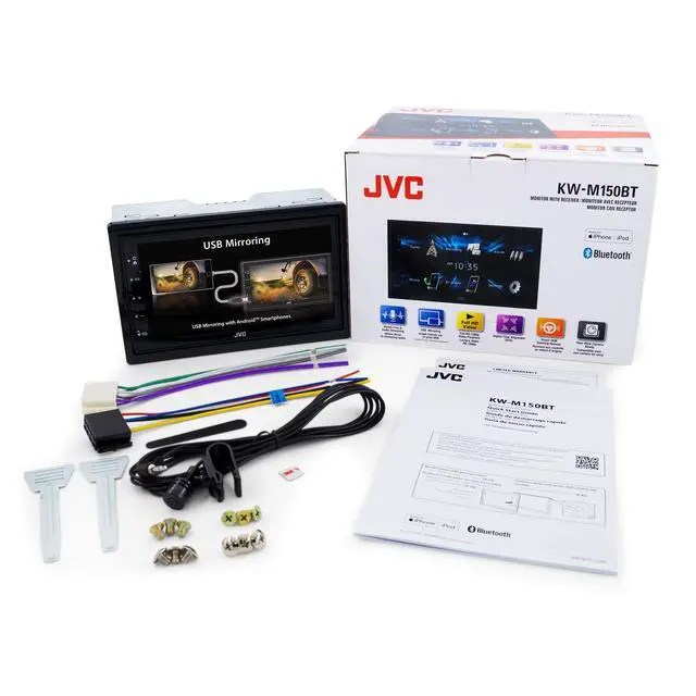 Alt view image 6 of 6 - KW-M150BT Bluetooth Car Stereo Receiver with USB Port 6.75" Touchscreen Display - AM/FM Radio - MP3 Player Double DIN 13-Band EQ (Black)