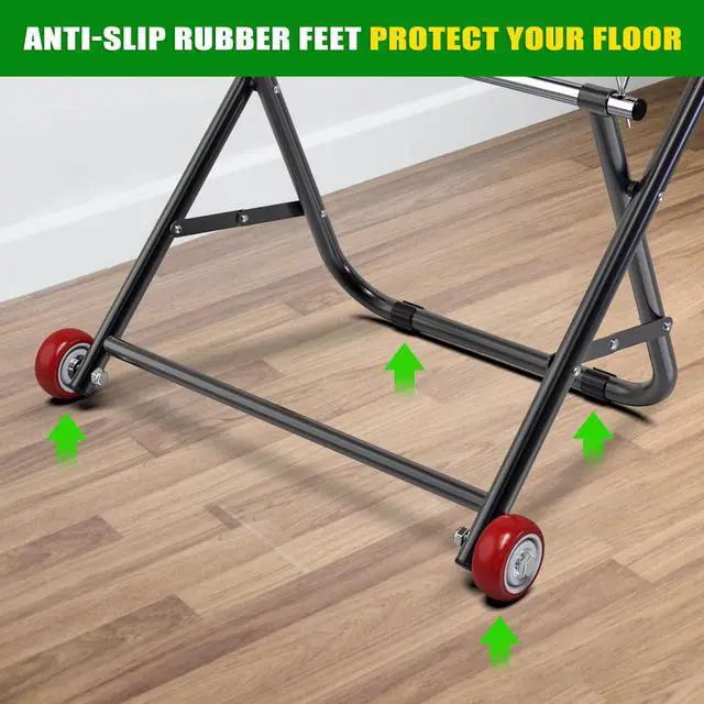 Alt view image 5 of 6 - Portable Cable Caddy, Heavy Duty Wire Spool Rack with Wheels - Portable Dispenser with 15mm Rod, Holds 20" Spools, 100 lbs Capacity, Black