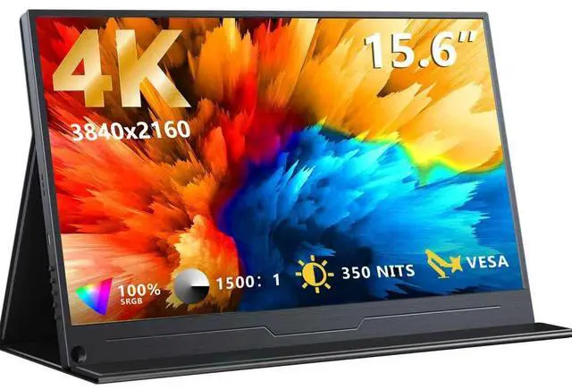 Main image of Portable Monitor, USB-C & HDMI Laptop Screen Extender,Second Display for Console with Built-in Speakers, Works with PS5, Xbox, Switch, Ideal for Travel, Home & Office - 15.6"