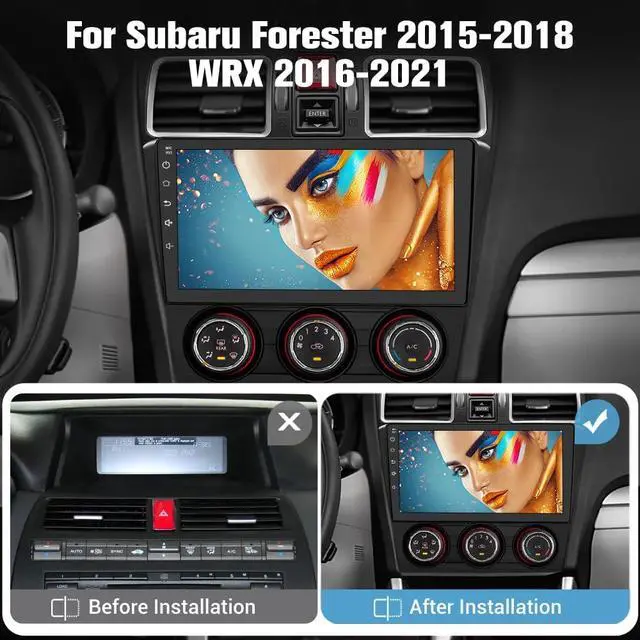 Alt view image 2 of 6 - 8 Core Car Radio for Subaru Forester 2015-2018 (4GB RAM 64GB ROM) Suitable for Factory Sound Systems,5G WiFi Wireless CarPlay/Android Auto,GPS DSP RDS BT 5.0 with Backup Camera