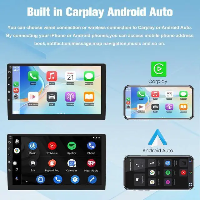 Alt view image 4 of 6 - 8 Core Car Radio for Subaru Forester 2015-2018 (4GB RAM 64GB ROM) Suitable for Factory Sound Systems,5G WiFi Wireless CarPlay/Android Auto,GPS DSP RDS BT 5.0 with Backup Camera