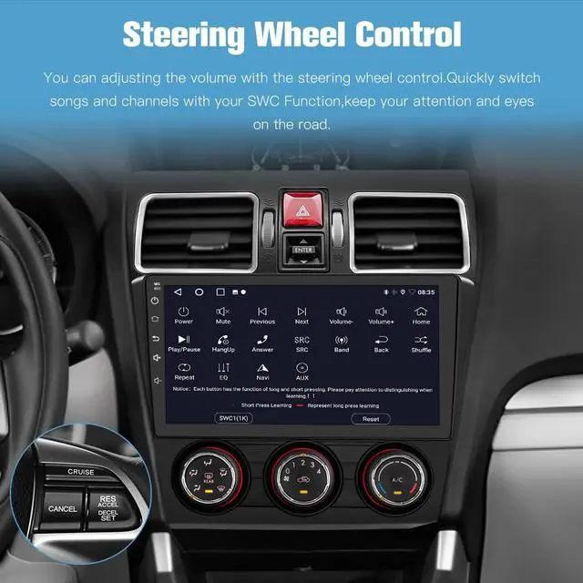 Alt view image 5 of 6 - 8 Core Car Radio for Subaru Forester 2015-2018 (4GB RAM 64GB ROM) Suitable for Factory Sound Systems,5G WiFi Wireless CarPlay/Android Auto,GPS DSP RDS BT 5.0 with Backup Camera