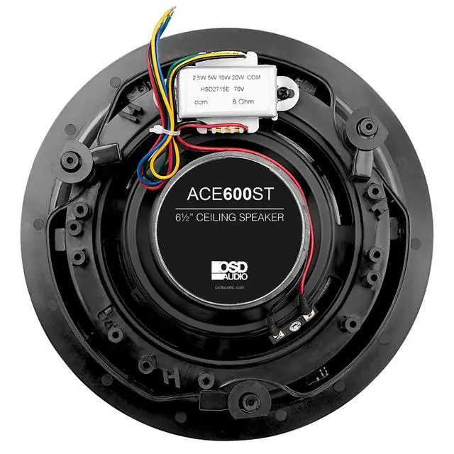 Alt view image 4 of 6 - 6.5" Trimless 70V in Ceiling Speaker, 20W, 10W, 5W, 2.5W / 8Ohm Wattage Taps, Single, ACE600ST