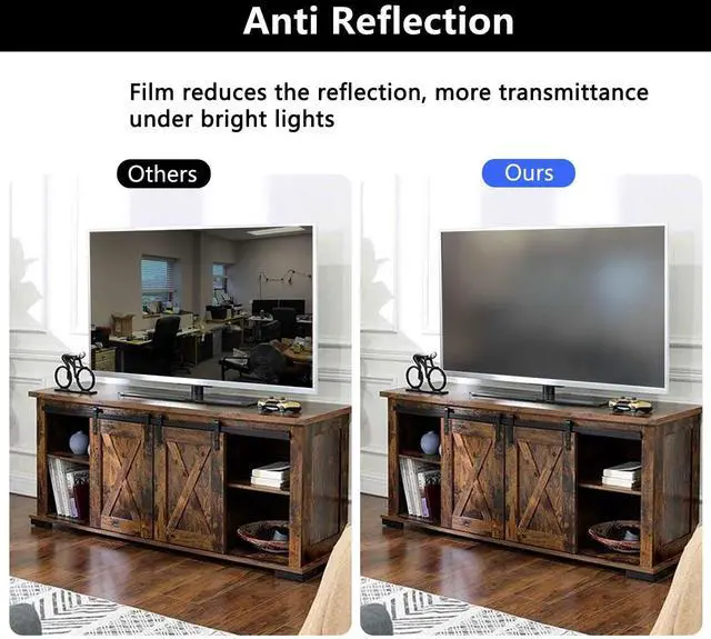 Alt view image 3 of 5 - 55-Inch Anti Glare Screen Protector for Tv, Anti Blue Light Tv Screen Protector, Matte Finish for Reduce Reflections, Relieve Eye Strain and Sleep Better (1221 * 689)