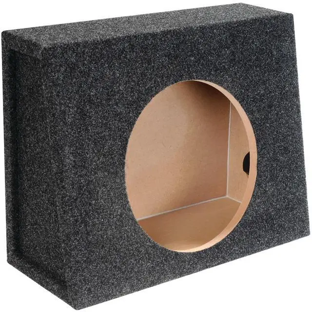 Alt view image 4 of 6 - Bbox Single Sealed 12 Inch Wedge Shaped Subwoofer Enclosure - Universal Wedge Truck Enclosure - Premium Subwoofer Box Improves Audio Quality, Sound & Bass - Red & Black Spring Terminals