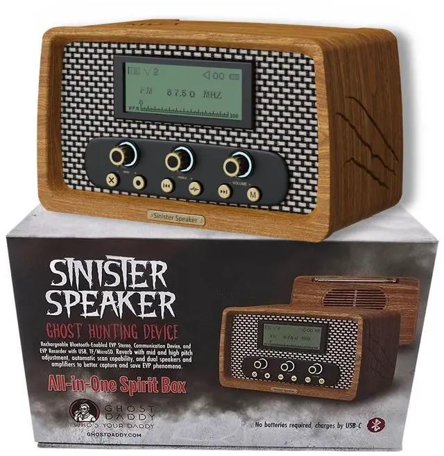Main image of Sinister Speaker V1 Retro Spirit Box EVP Ghost Hunting Device