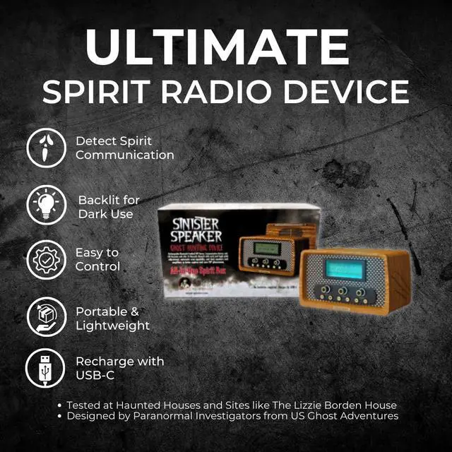 Alt view image 6 of 6 - Sinister Speaker V1 Retro Spirit Box EVP Ghost Hunting Device