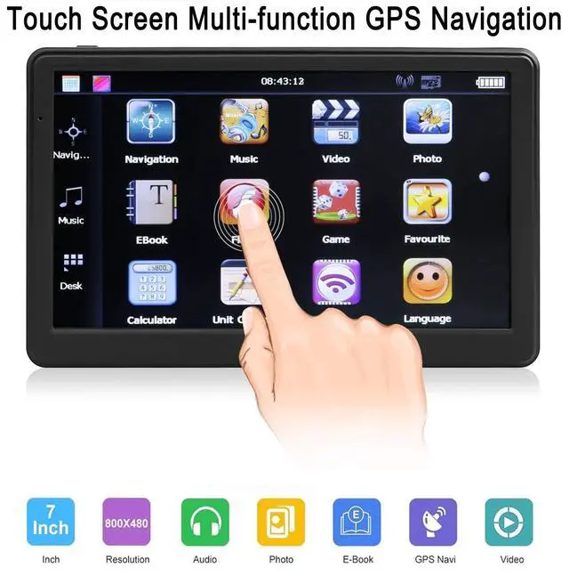 Alt view image 2 of 6 - GPS Navigation for Car, Latest 2026 Map,7 inch Touch Screen Real Voice Spoken Turn-by-Turn Direction Reminding Navigation System for Cars, Vehicle GPS Satellite Navigator with(Free Updates)