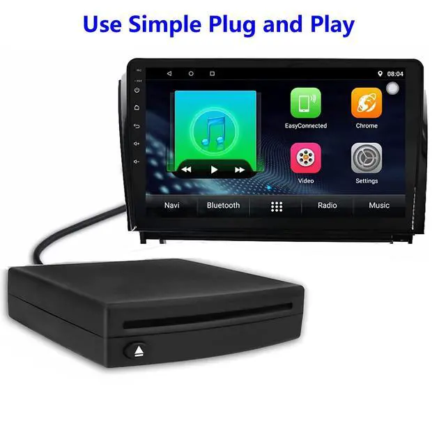 Alt view image 4 of 6 - External USB Car Universal CD Player,Vehicle CD Player for Car via USB Radio Connection Portable CD Player for Car Android Navigation with USB Port-Plug and Play
