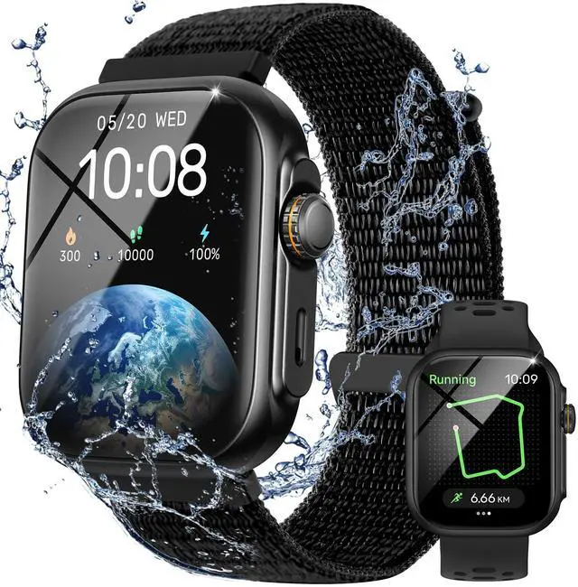 Main image of Built-in GPS Smart Watch for Men Women with Bluetooth Calling, GPS Fitness Activity Tracker 100+ Sport Modes, Heart Rate Sleep Monitor, Waterproof Pedometer for Android & iPhone(Two Bands)