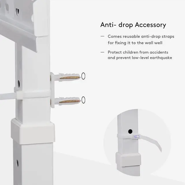 Alt view image 6 of 6 - Universal Against The Wall TV Stand Floor: Free Standing Mount Stand with Height Adjustable Bracket for TV Bench Compatible with 32-85 inch Flat Panel LED LCD Plasma Screens (White)
