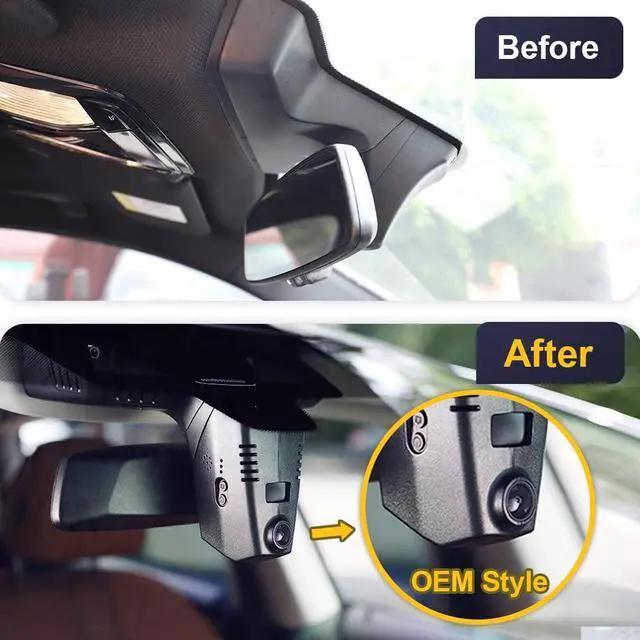 Alt view image 2 of 6 - 4K Dash Cam Adapts for BMW 5 7 Series 2018-2023 530i 540i 530e M550i 740i 750i M760i 745e Xdrive (G30/G11), OEM Look, 2160P UHD Video, WiFi & APP, Loop Recording G-Sensor, Plug&Play, 64GB Card
