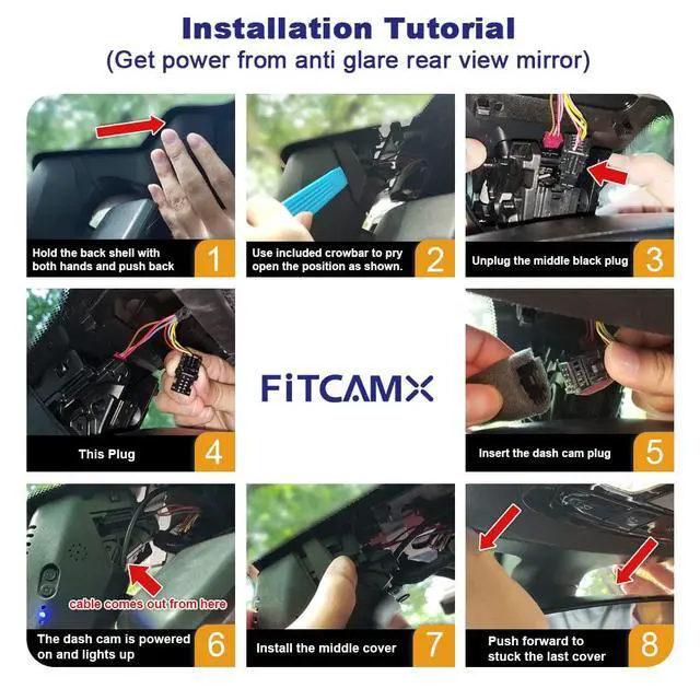 Alt view image 5 of 6 - 4K Dash Cam Adapts for BMW 5 7 Series 2018-2023 530i 540i 530e M550i 740i 750i M760i 745e Xdrive (G30/G11), OEM Look, 2160P UHD Video, WiFi & APP, Loop Recording G-Sensor, Plug&Play, 64GB Card