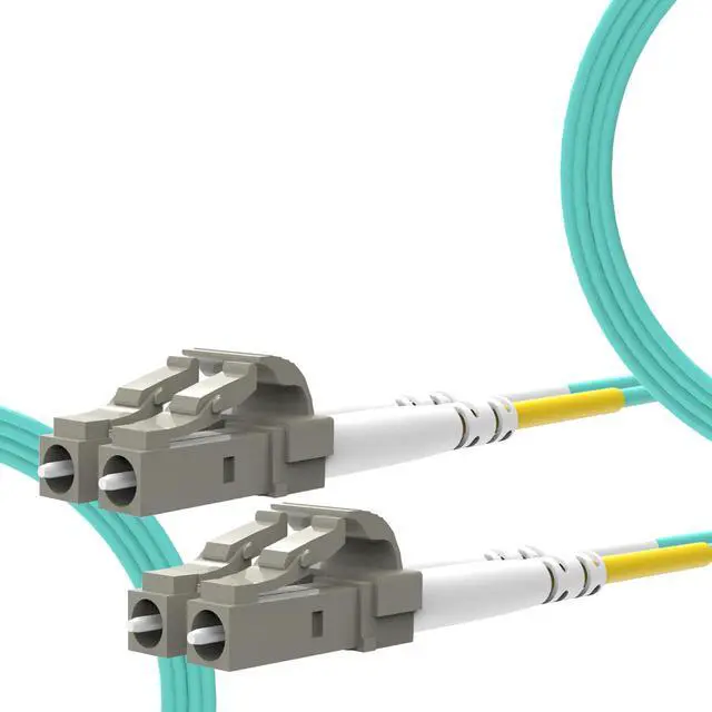 Alt view image 3 of 6 - OM4 LC to LC Fiber Patch Cable 75m/246ft, 10G/40G/100GB 50/125m Multimode Duplex MM Fiber Jumper Patch Cord LSZH(Aqua) - 75M(246ft)