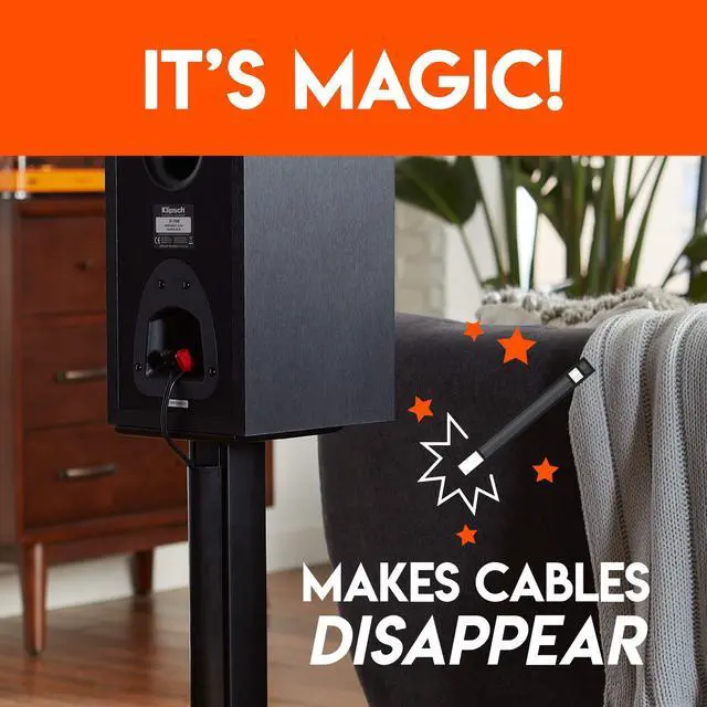Alt view image 4 of 6 - Premium Universal Floor Speaker Stands - Vibration-Absorbing MDF Design Works with Edifier, Polk, & Other Bookshelf Speakers Or Studio Monitors - Includes Sound Iso Pads & Carpet Spikes