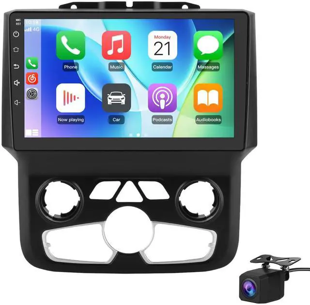 Main image of Car Radio Stereo for Dodge Ram 2013-2018 1500 2500 3500 Automatic AC Android 13 2G RAM 64G ROM with Wireless Carplay Android Auto, 9-inch Touch Screen Head Unit